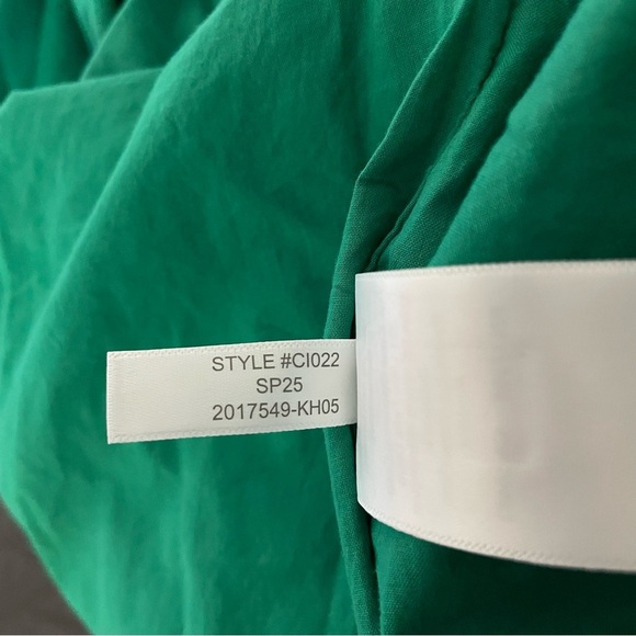 New! J. Crew green puff sleeve embroidered dress 26577 - Picture 8 of 10